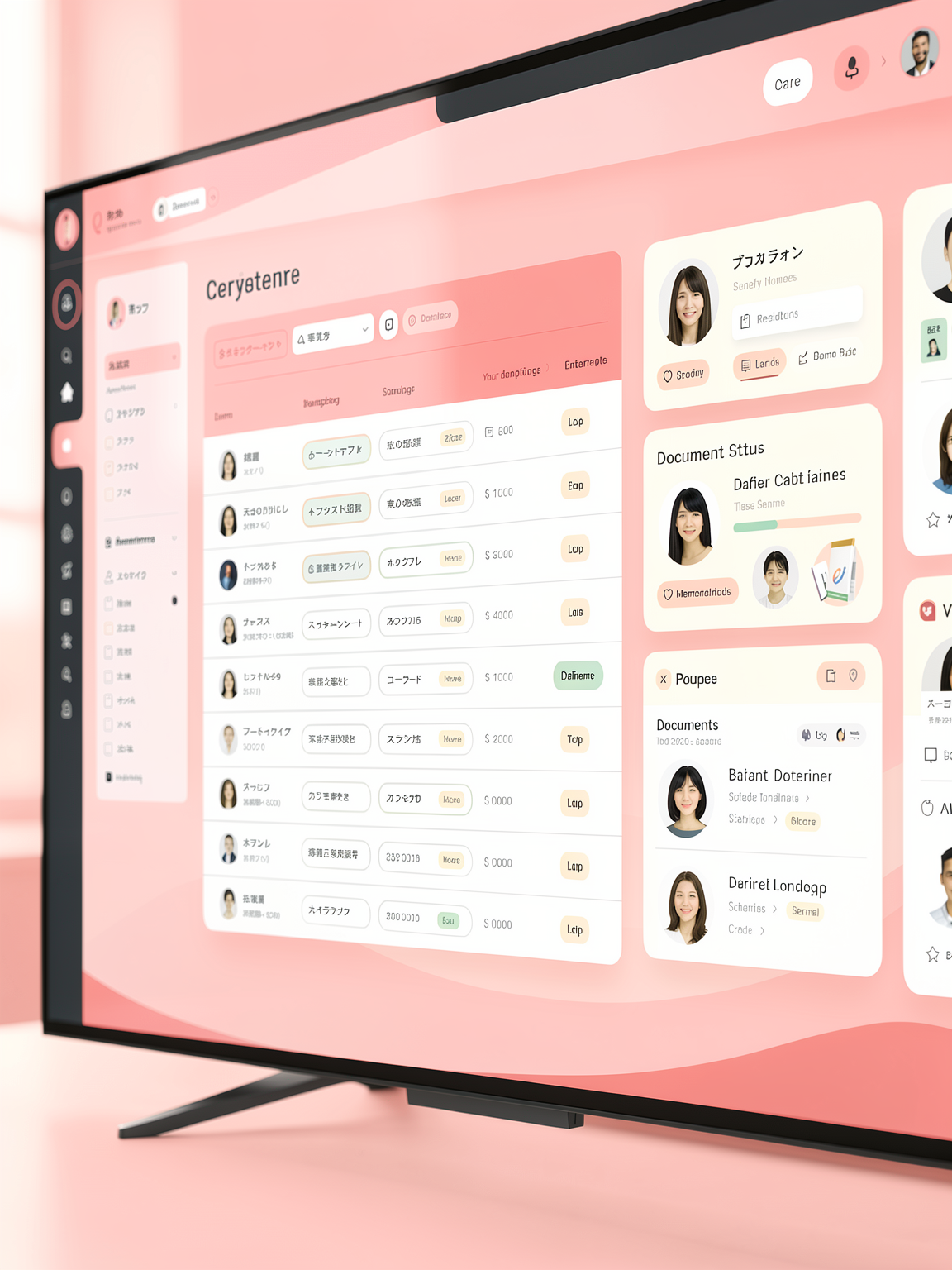 セラピスト情報データベース ダッシュボードイメージ